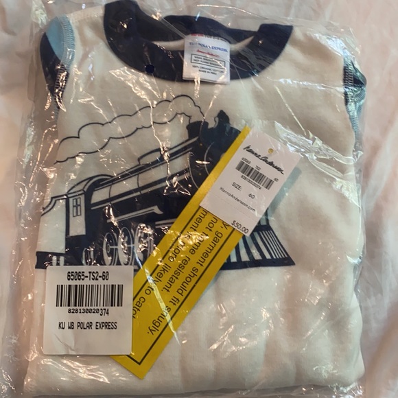 NWT HANNA ANDERSSON POLAR EXPRESS PAJAMA SET - Picture 2 of 2